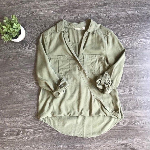 Anthropologie Tops - {Anthropologie: Holding Horses} Faux Wrap Top